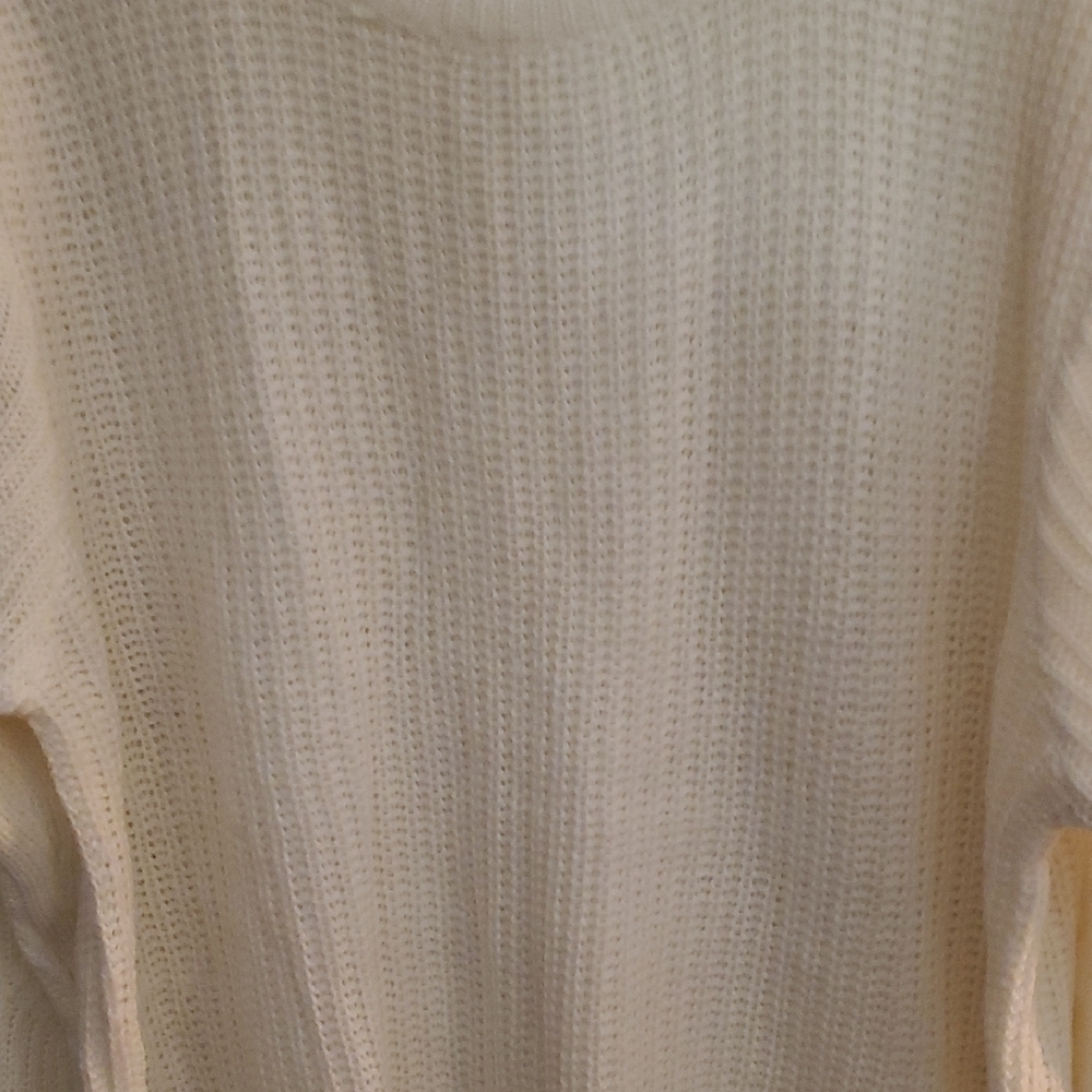 Calvin Klein Women's Ivory Crew Neck Sweater - Picture 5 of 11